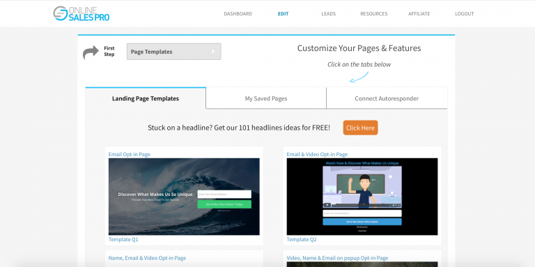 Online Sales Pro Interface